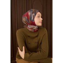 Silk Home Velora Eşarp Flower Yeşil Kahve