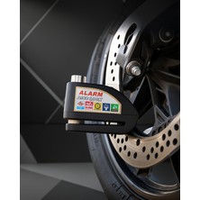 Helinaria Su Geçirmez 110DB Alarmlı Çelik Disk Kilidi 6mm