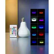 Helinaria Rgb LED Ses Lambası Bluetooth Hoparlör E27