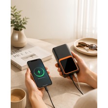 Helinaria 20.000 Mah Dijital Göstergeli Kablolu Powerbank 22.5W Hızlı Şarj
