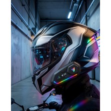 Helinaria Şarjlı Motosiklet Kask Intercom Bluetooth 5.3