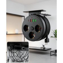 Helinaria 3 Prizli Akım Korumalı USB ve Type-C Girişli 2 Metre Kablo