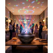 Helinaria Rgb Disko Lambası Bluetooth Hoparlör USB Tf Kart Girişli UCZZDISKOXY918-4
