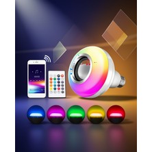 Helinaria Ampül Görünümlü Bluetooth Hoparlör Rgb LED Işık Değiştirme