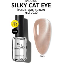 Momo Professional Korean Silky Cat Eye Gel Polish, Kedi Gözü Kalıcı Oje, SC05 Ten Rengi, 10 ml