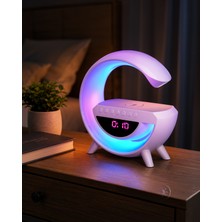 Helinaria Bluetooth Hoparlör 15W Kablosuz Şarjlı LED Gece Lambası