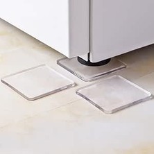 Happy Trend Home 4 Adet Şeffaf Silikon Zemin Koruyucu, Sandalye ve Beyaz Eşya Altı Için Halı Kaydırmaz Pedler, Dayanıklı ve Çok Yönlü Kullanım, Mobilya ve Zeminleri Koruma