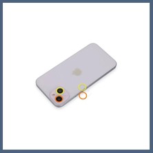 Bezos iPhone 13 Uyumlu Renkli Kamera Lens Koruma Cam - Sarı-Turuncu BZS10