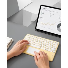 Helinaria Kablosuz Sessiz Tuşlu Bluetooth Klavye Xuczzztouchpad-2-1