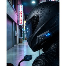 Helinaria Kablosuz Motosiklet Kask Kulaklığı Bluetooth Mikrofonlu
