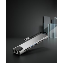 Helinaria USB Type-C Hub 8 Portlu Çevirici