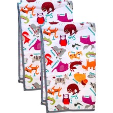 Happy Trend Sıvı Geçirmez Bebek Bakım Örtüsü Alt Açma Örtüsü Zoo Zoo Ikili Ekonomik Set 65X80CM%100 Polyester
