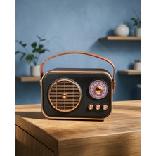 Helinaria Retro Tarz Kablosuz Radyo Bluetooth USB Tf Kart Girişli