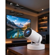Helinaria Taşınabilir 4K Çözünürlüklü Projeksiyon Cihazı Çift Kollu