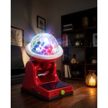Helinaria LED Projektör Lamba Solar Enerjili Rgb 360° Hareketli Başlık Uczzdiskosolar-5