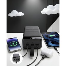 Helinaria Powerbank 50.000 Mah Dijital Gösterge Çoklu Şarj Girişli