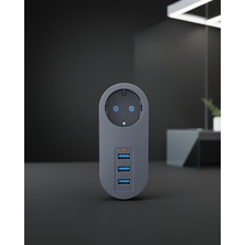 Helinaria Akım Korumalı 2500W Priz USB Şarj Çıkışı