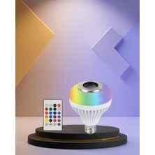 Helinaria 12W LED Ampul Renkli Işık ve Dahili Hoparlör