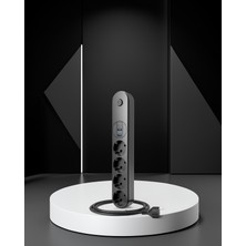 Helinaria 4 Priz 2 USB 1 Type-C Akım Korumalı LED Anahtarlı