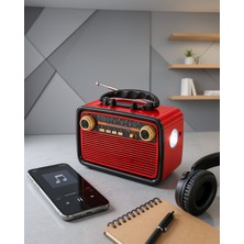 Helinaria Nostaljik Ahşap Radyo Bluetooth Müzik Kutusu