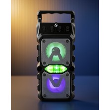Helinaria Taşınabilir Bluetooth Hoparlör LED Işıklı 1096