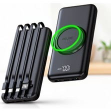 Helinaria Powerbank 10000 Mah LED Ekranlı Dahili Kablolu Model