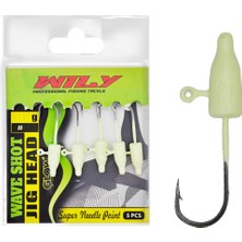 Wily Wave Shot 5 Adet Glow Lrf Jig Head