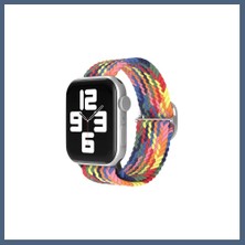 Bezos Watch 42MM Uyumlu Star Kordon - Siyah-Kırmızı-Sarı BZS10