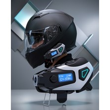 Helinaria Motosiklet Kask Bluetooth Kulaklık 1200MAH Pil Kamera ve Sesli Komut Destekli