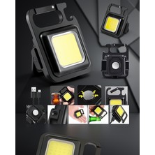 Helinaria USB Şarjlı Mini LED Cep El Feneri Taşınabilir Çok Fonksiyonlu