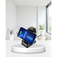 Astraltech Kablosuz Şarj Istasyonu 4 Cihazlı LED Saat Ekranlı UCZZZAY32-2-1