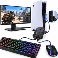 Cosmostech CS5-253 Ps5 Uyumlu Klavye Mouse Adaptörü – Playstation 5 USB Klavye Fare Dönüştürücü Game Converter