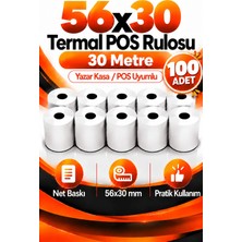 Cece Ambalaj Pos Rulosu 56 × 30 mm (Tam Metre) – Termal Rulo – 100 Adet