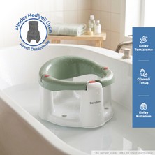 Babyjem Önden Açılır Banyove Mama Oturağı ve Minderi Soft Yeşil - 2'Li Set