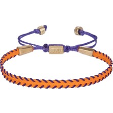 JUJU Mood Turuncu&mor Whimsy Ince Ip Bileklik