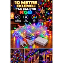 Home Dekor Hediye 10 Metre Eklemeli Rgb LED Yılbaşı Ağacı Aydınlatması tak Çalıştır Fonksiyonlu Renkli Çam Ağacı Işığı