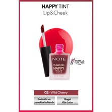 Flawless Happy Tint Lip & Cheek Dudak Ve Yanak Renklendirici Likit Allık - 02 Wild Cherry - Mor