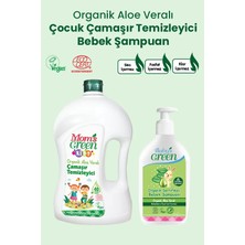 2'li Set Mom's Green Çocuk Organik Çamaşır Temizleyici 1500 ml (40 Yıkama) ve Organik Bebek Şampuanı