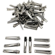 Zedhobi 50 Adet 5.5 Cm Gümüş Renk Metal Pens Toka  Timsah Toka Kadın Toka