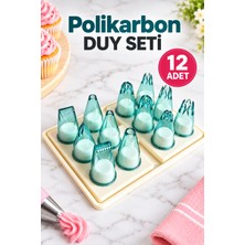 Van Vleck 12'li Büyük Boy Polikarbon Krema Torbası Duy Seti – Pasta ve Kek Süsleme Uçları