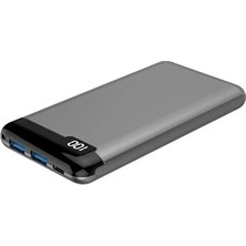 Crea LCD21PD 10000 Mah LCD Display Gri Powerbank