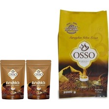 Osso Kahve Osso Fındıklı Osmanlı Dibek Kahvesi 2X200GR + Osso Osmanlı Kahvesi 2 kg
