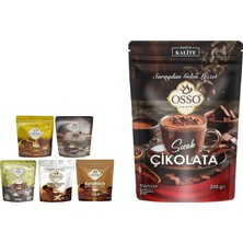 Osso Kahve Osso 5'li Set Osmanlı Kahvesi + Dibek Kahve + Menengiç Kahve+Damla Sakızlı Dibek + Fındıklı Osmanlı + Osso Sıcak Çikolata 200 gr