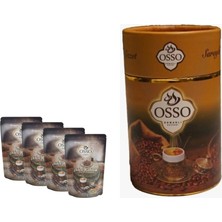 Osso Dibek Kahvesi 4 X200 gr + Osso Kahve Osmanlı Kahvesi Silindir Kutu 200GR