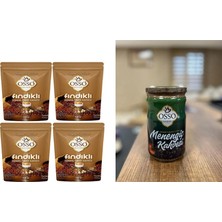 Osso Kahve Osso Fındıklı Osmanlı Dibek Kahvesi 4X200GR + Osso Sıvı Menengiç Kahvesi 600GR