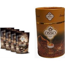 Osso Dibek Kahvesi 4'lü Paket 200 gr + Osso Kahve Osmanlı Kahvesi Silindir Kutu 200GR