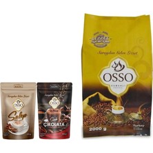Osso Kahve Osso Salep ve Sıcak Çikolata 2'li Set 2X200 gr + Osso Osmanlı Kahvesi 2 kg