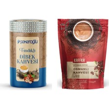 Şekeroğlu Fındıklı Dibek Kahvesi 200 gr Silindir + Şekeroğlu Kaffka Osmanlı Kahvesi 150 gr