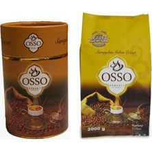 Osso Kahve Osmanlı Kahvesi Silindir Kutu 200GR + Osso Osmanlı Kahvesi 2 kg