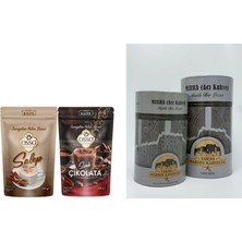Osso Salep ve Sıcak Çikolata 2'li Set 2X200 gr + Tarihi Mardin Kahvecisi Mırra (Acı Kahve) 500 gr